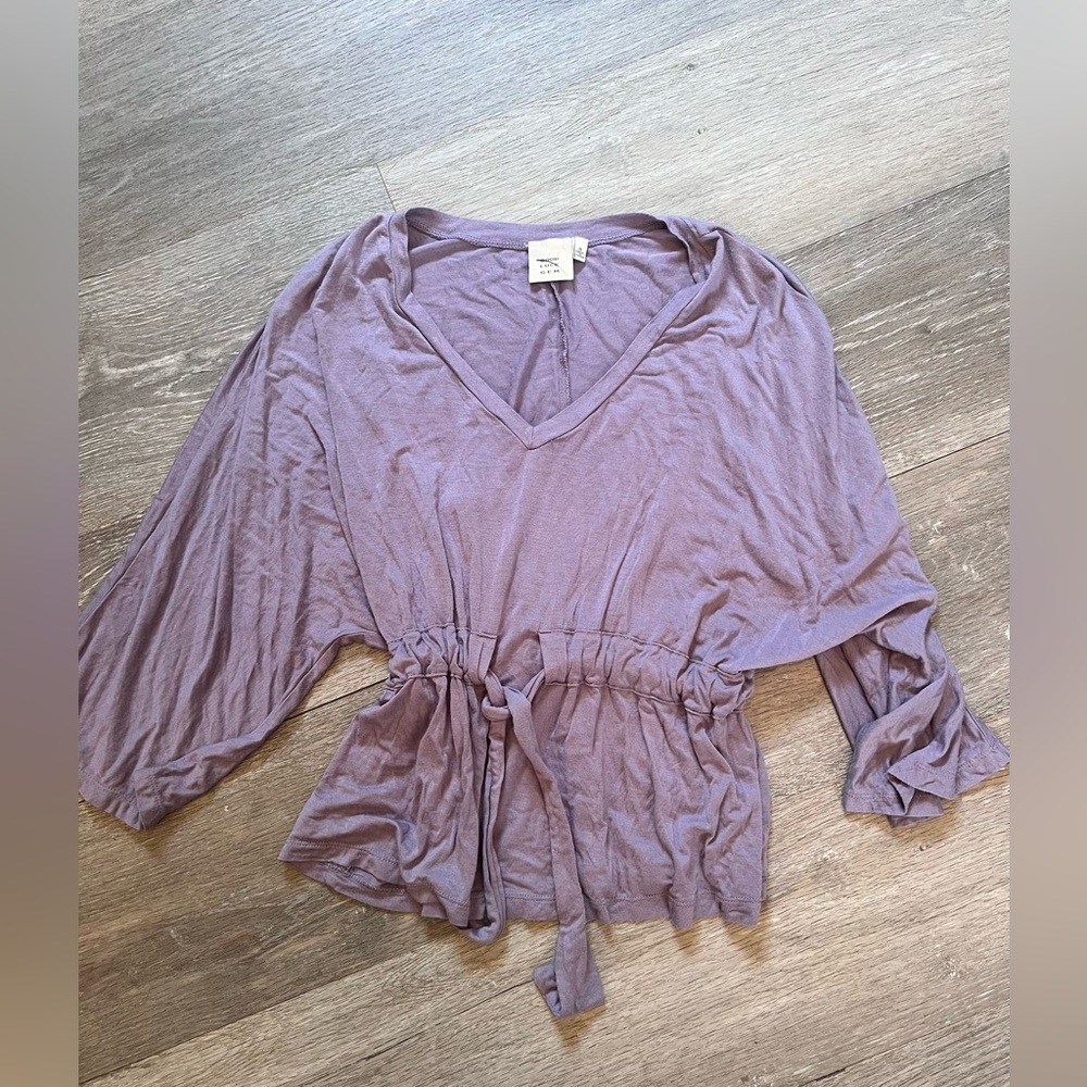 Good Luck Gem Lavender V-Neck Blouse